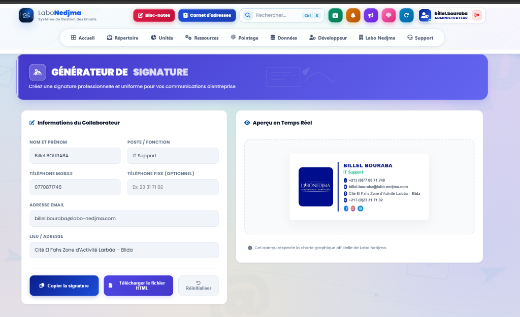 Étape 1 Générateur de Signature